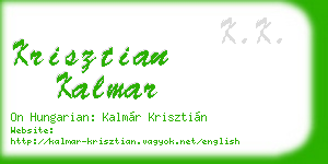 krisztian kalmar business card