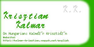 krisztian kalmar business card